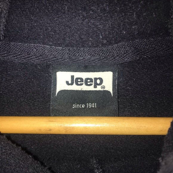 Vintage Y2K Jeep Embroidered Pullover Hoodie In Black - Picture 4 of 5